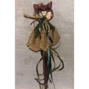 KATHERINE'S Collection Fox On A Stick Christmas Ornament Unique! HTF
